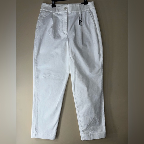 Women’s express White ankle High-Waisted Pants 6R ID 6061 - Picture 2 of 6